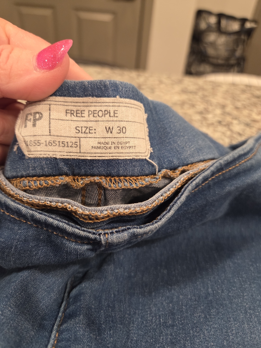 Free People Women's Blue Denim Jeans - Blue- 30
